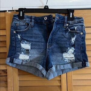Denim Distressed Women Shorts